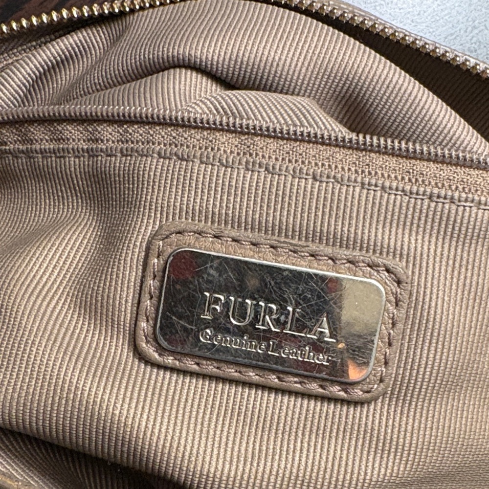Furla Taupe Leather Hobo Bag - Picture 6 of 13